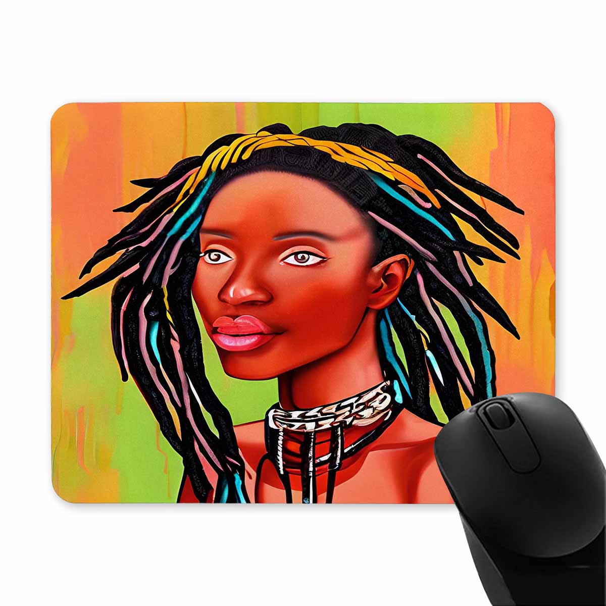 Dreads & Braids, 9 x 7 in amazing design mouse pad, Fulangiara 13