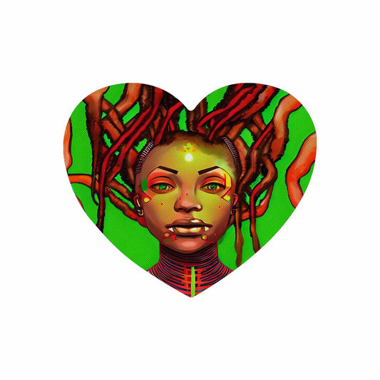 Dreads & Braids, heart shape mouse pad, Fulangiara 47