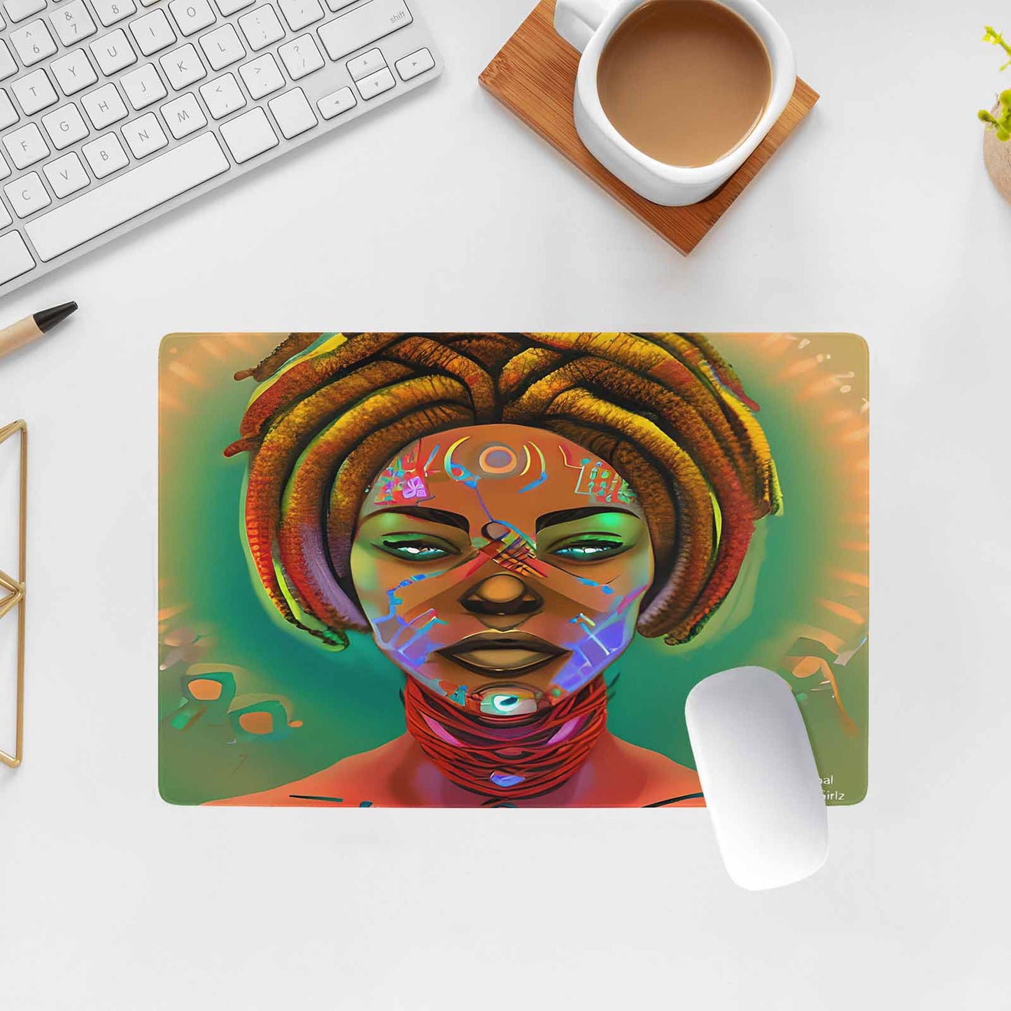 Dreads & Braids, 23 x 16 in amazing design mouse pad, Fulangiara 46