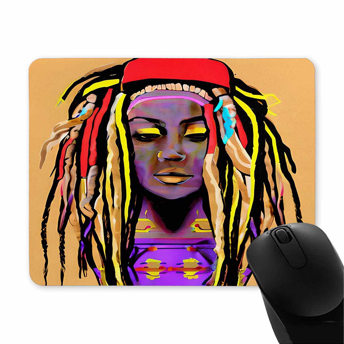 Dreads & Braids, 9 x 7 in amazing design mouse pad, Fulangiara 14