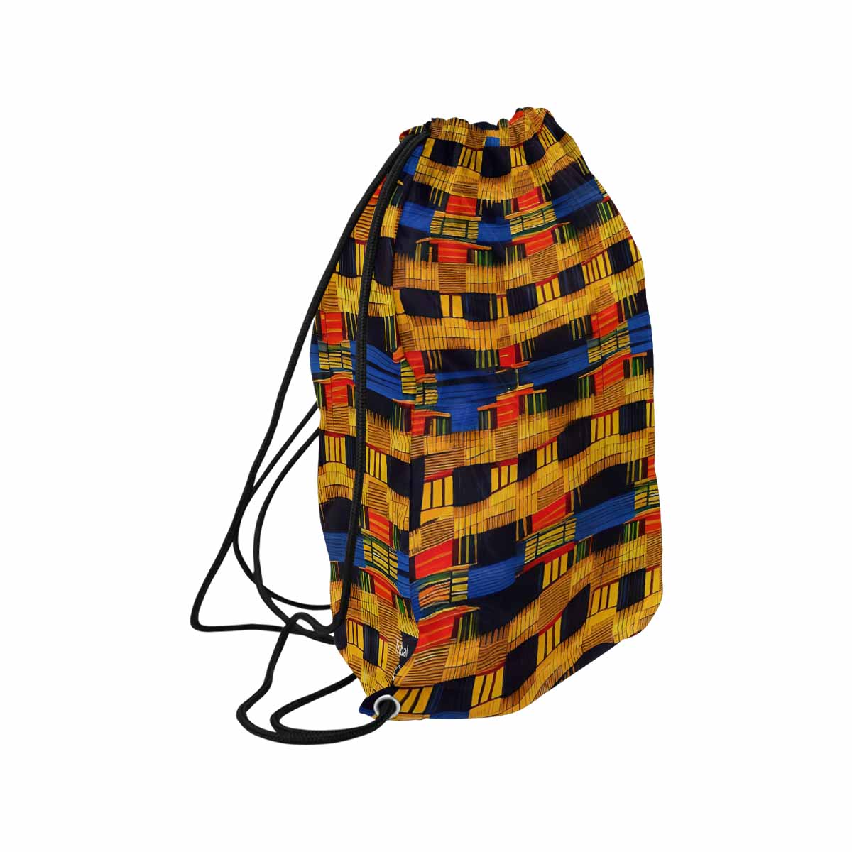 African artsy drawstring sling bag, design 27