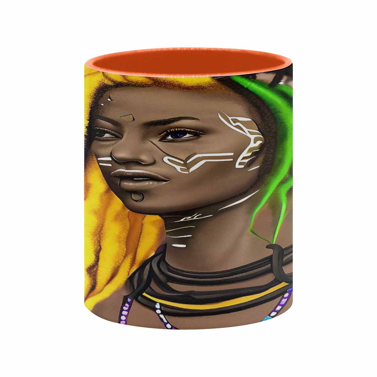 Dreads & Braids, custom color edge coffee mug, african tribalgirlz Fulangiara 1