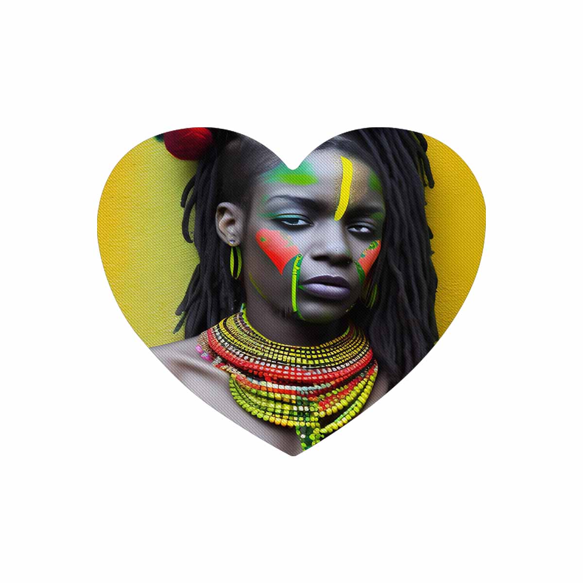 Dreads & Braids, heart shape mouse pad, Fulangiara 42