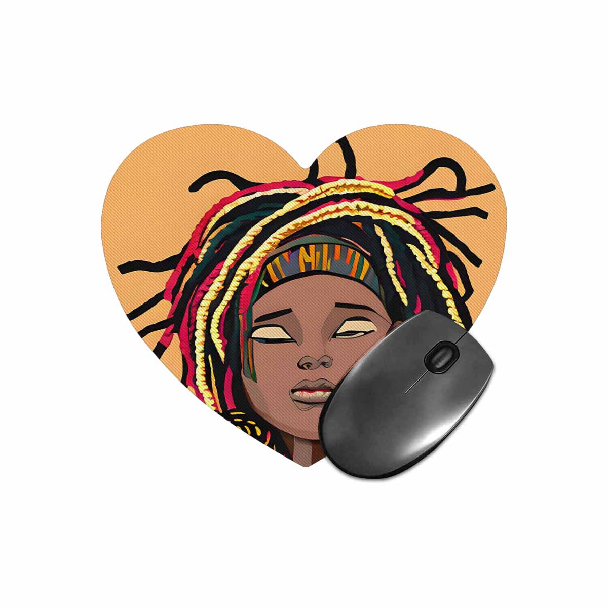 Dreads & Braids, heart shape mouse pad, Fulangiara 20