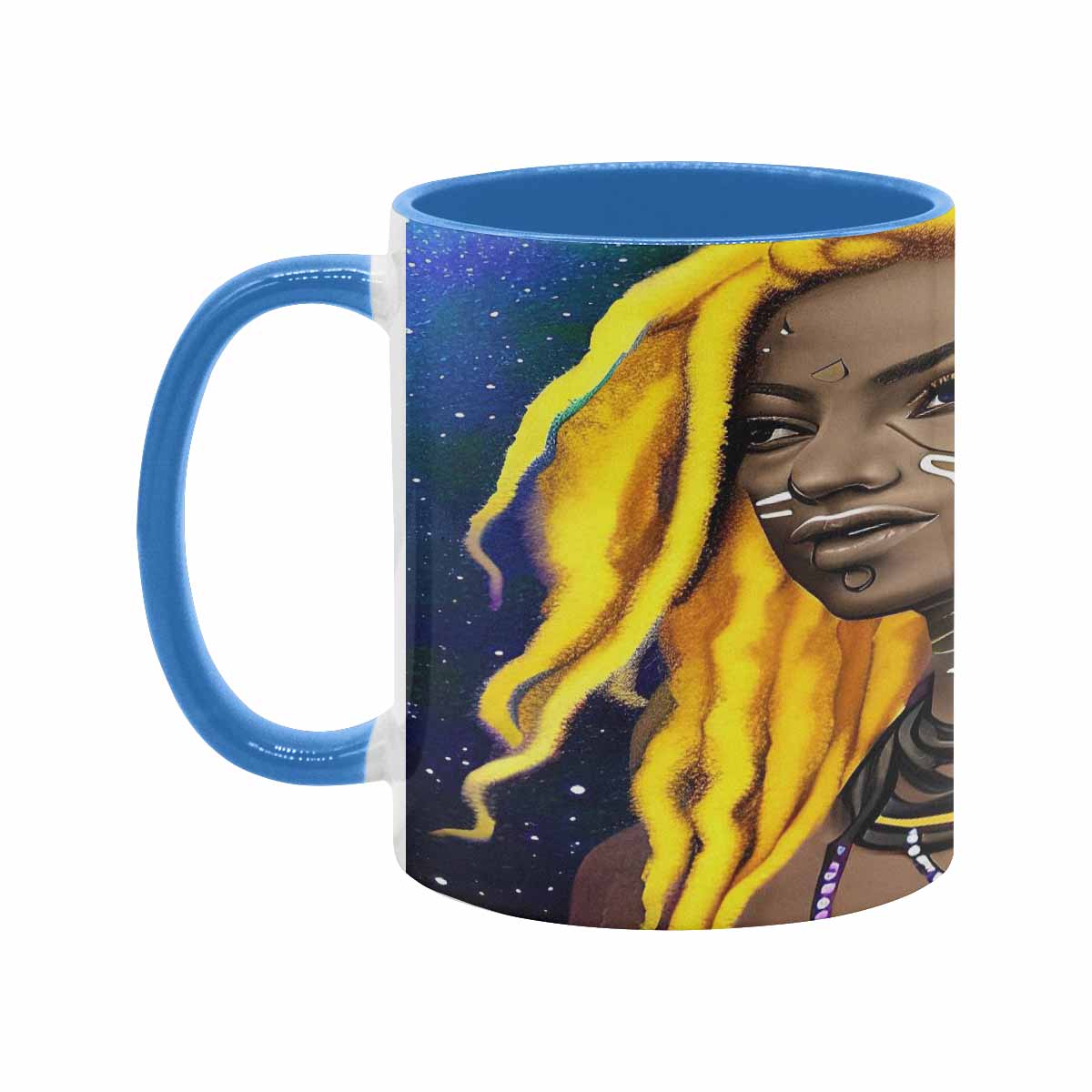 Dreads & Braids, custom color edge coffee mug, african tribalgirlz Fulangiara 1