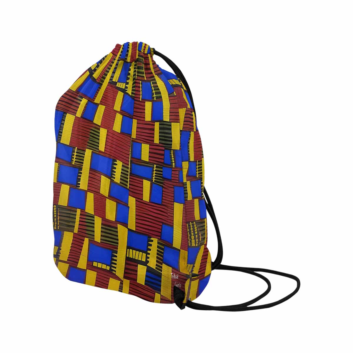 African artsy drawstring sling bag, design 50