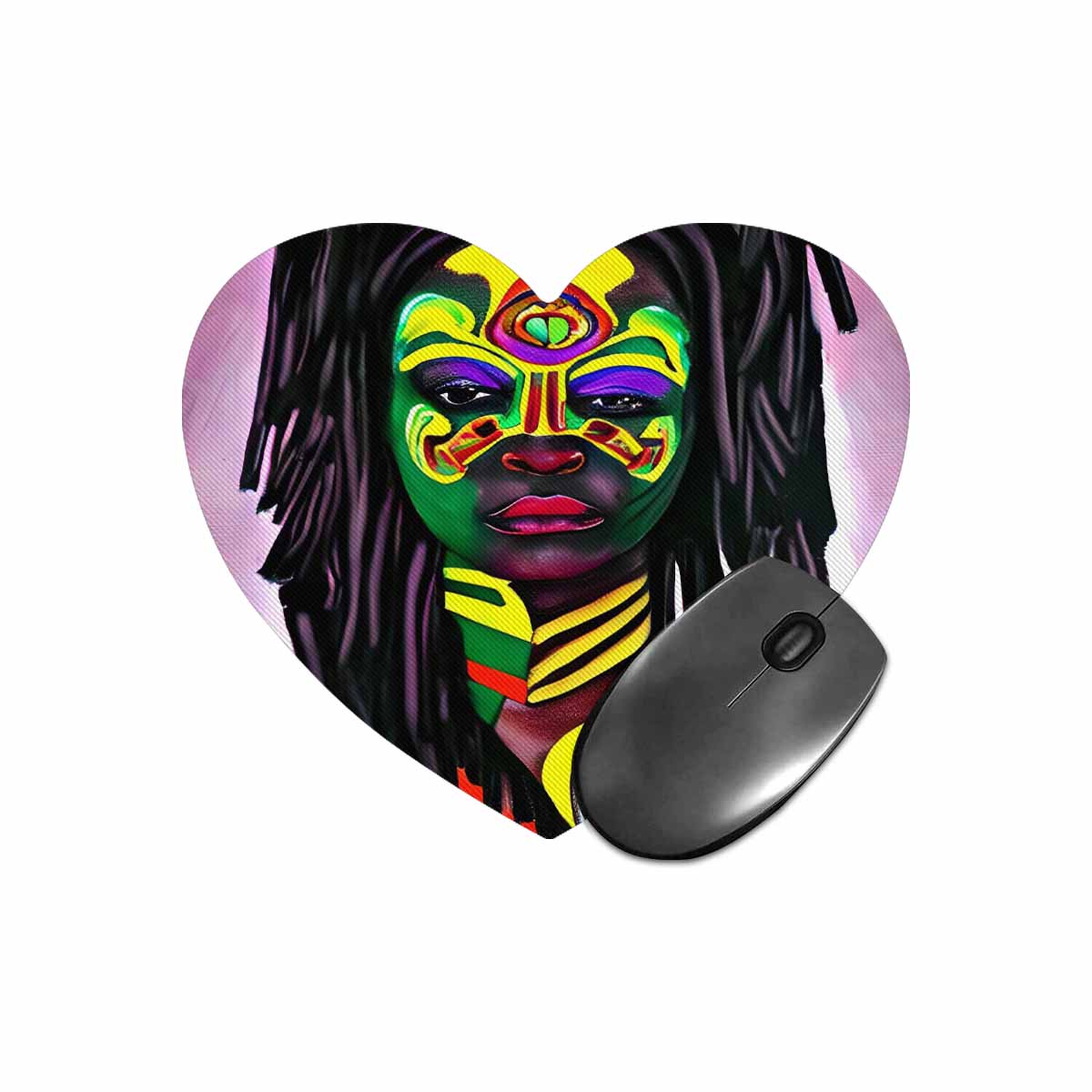 Dreads & Braids, heart shape mouse pad, Fulangiara 15