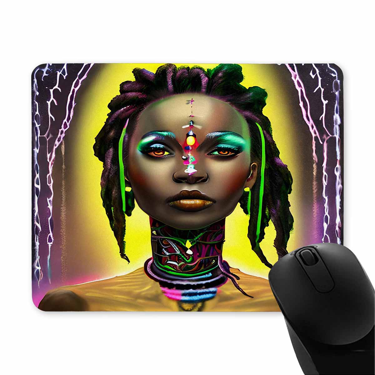 Dreads & Braids, 9 x 7 in amazing design mouse pad, Fulangiara 29