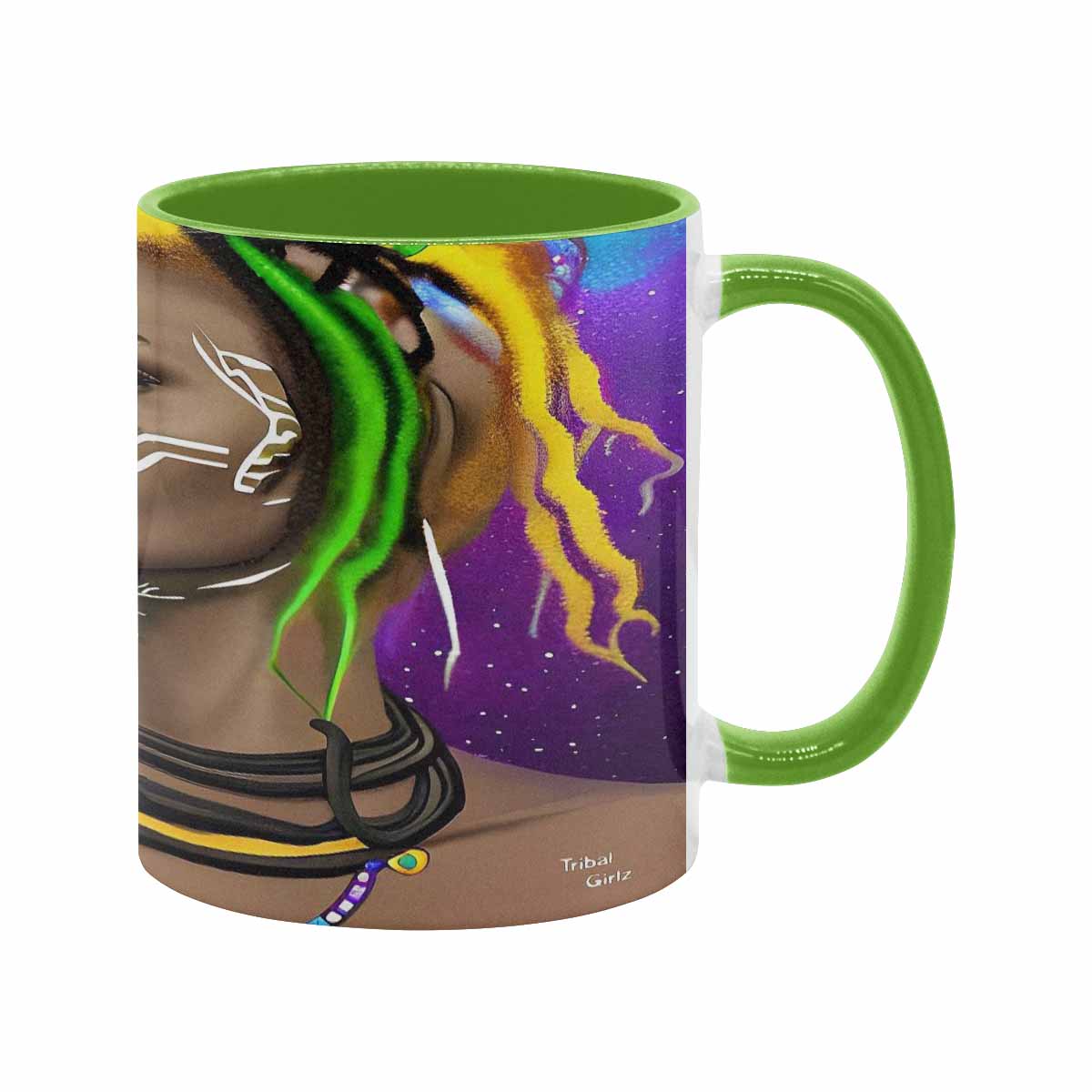 Dreads & Braids, custom color edge coffee mug, african tribalgirlz Fulangiara 1
