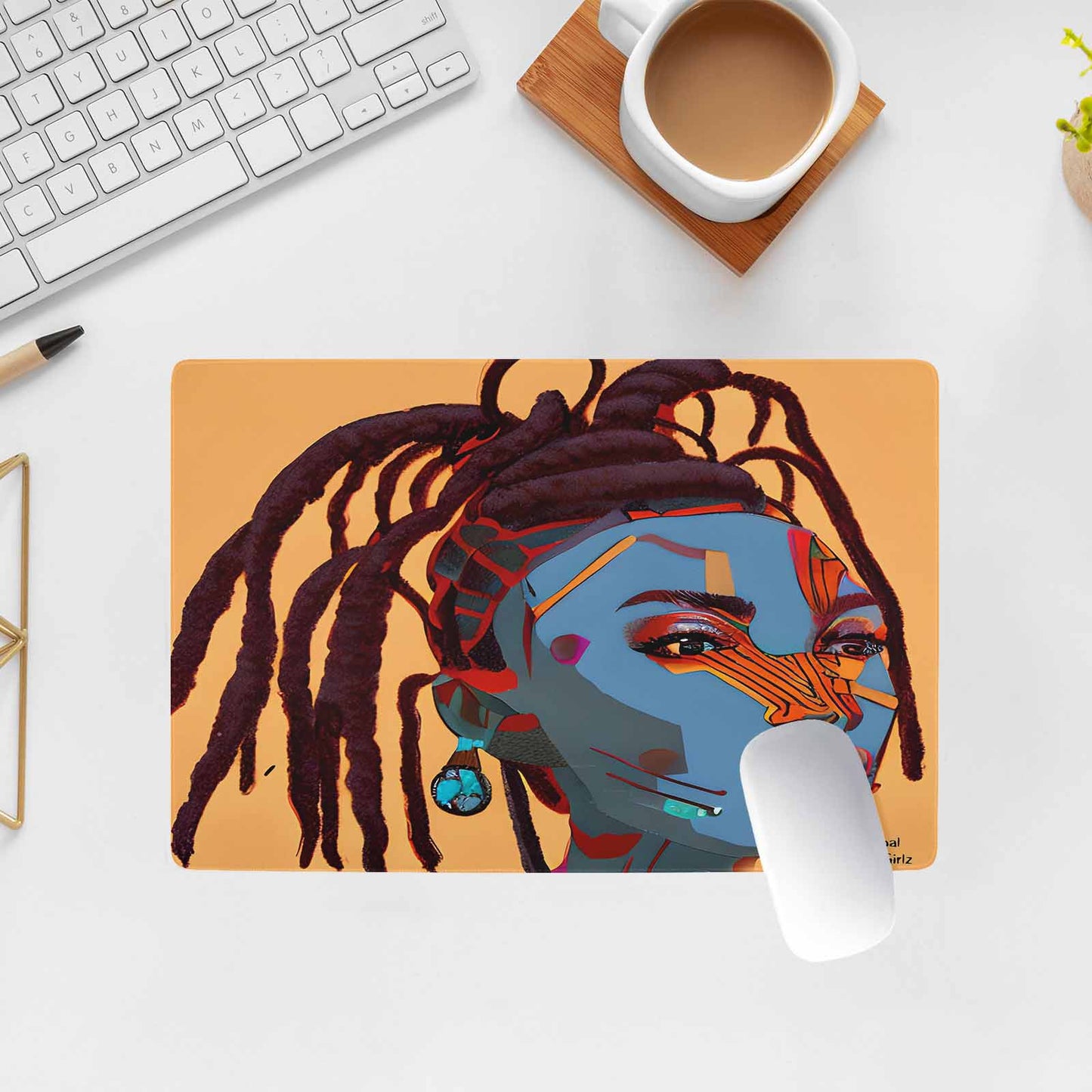 Dreads & Braids, 23 x 16 in amazing design mouse pad, Fulangiara 23