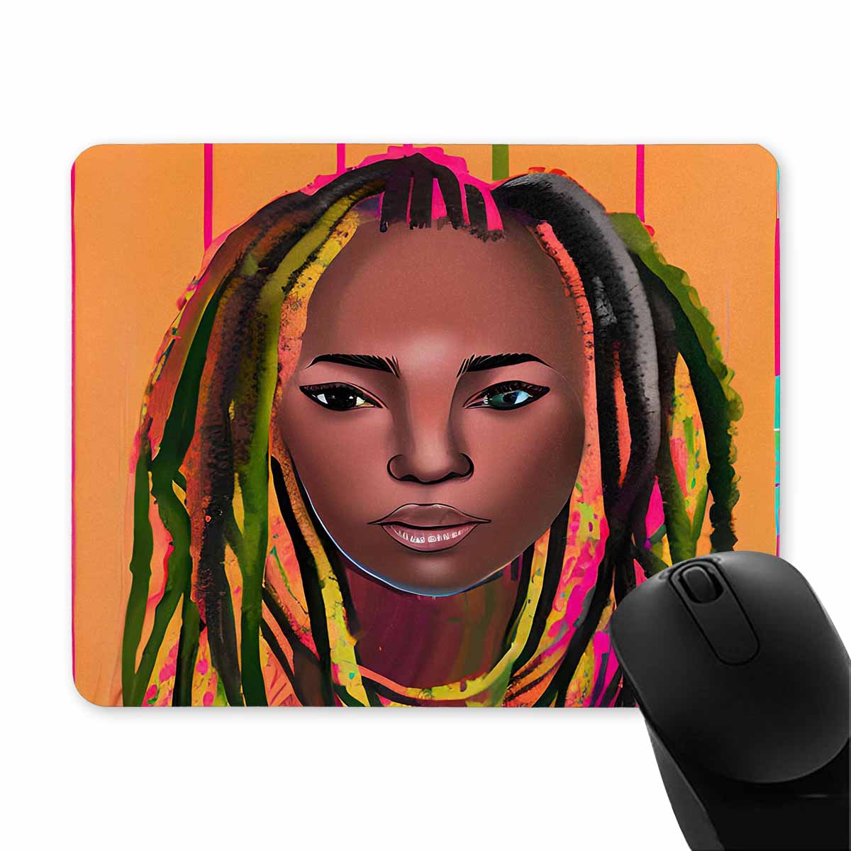 Dreads & Braids, 9 x 7 in amazing design mouse pad, Fulangiara 12