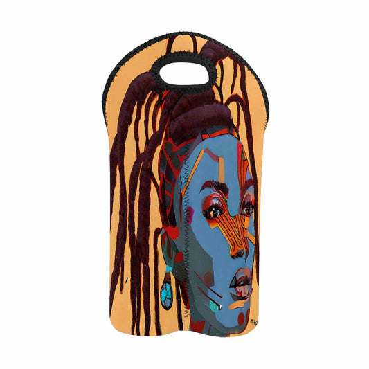 Dreads & Braids, 2 bottle wine bag, picnic or gift, african tribalgirlz Fulangiara 23