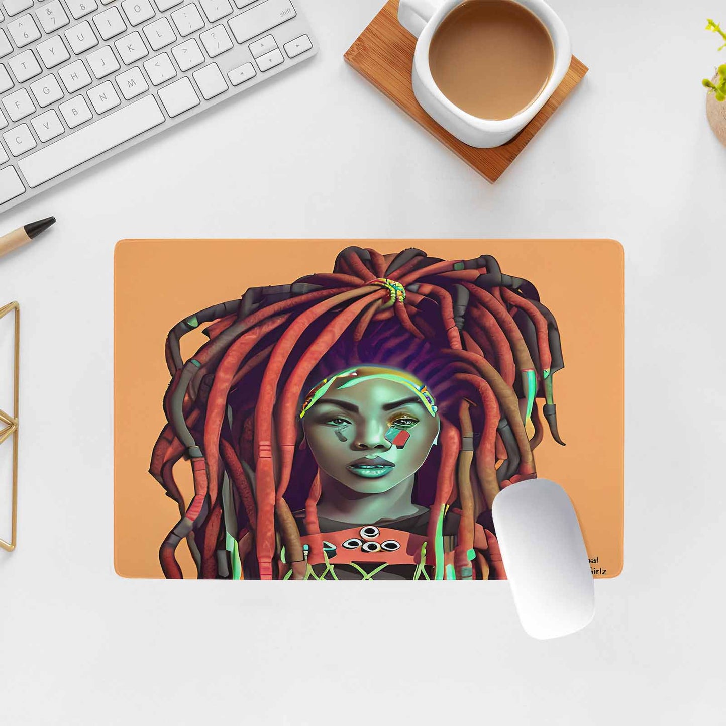 Dreads & Braids, 23 x 16 in amazing design mouse pad, Fulangiara 34