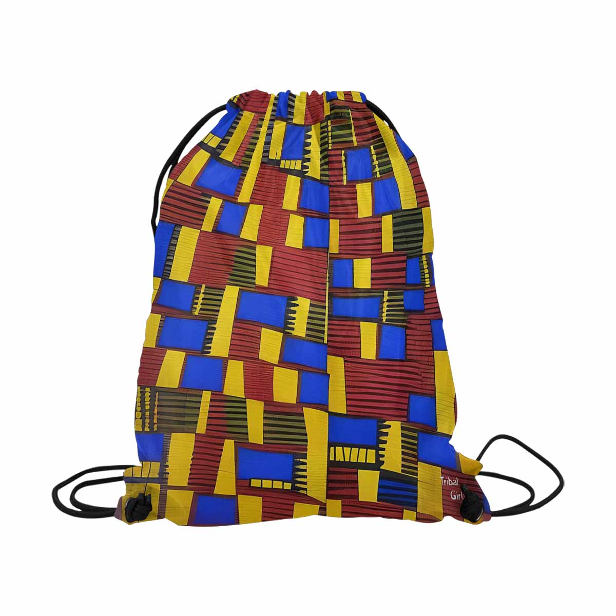 African artsy drawstring sling bag, design 50