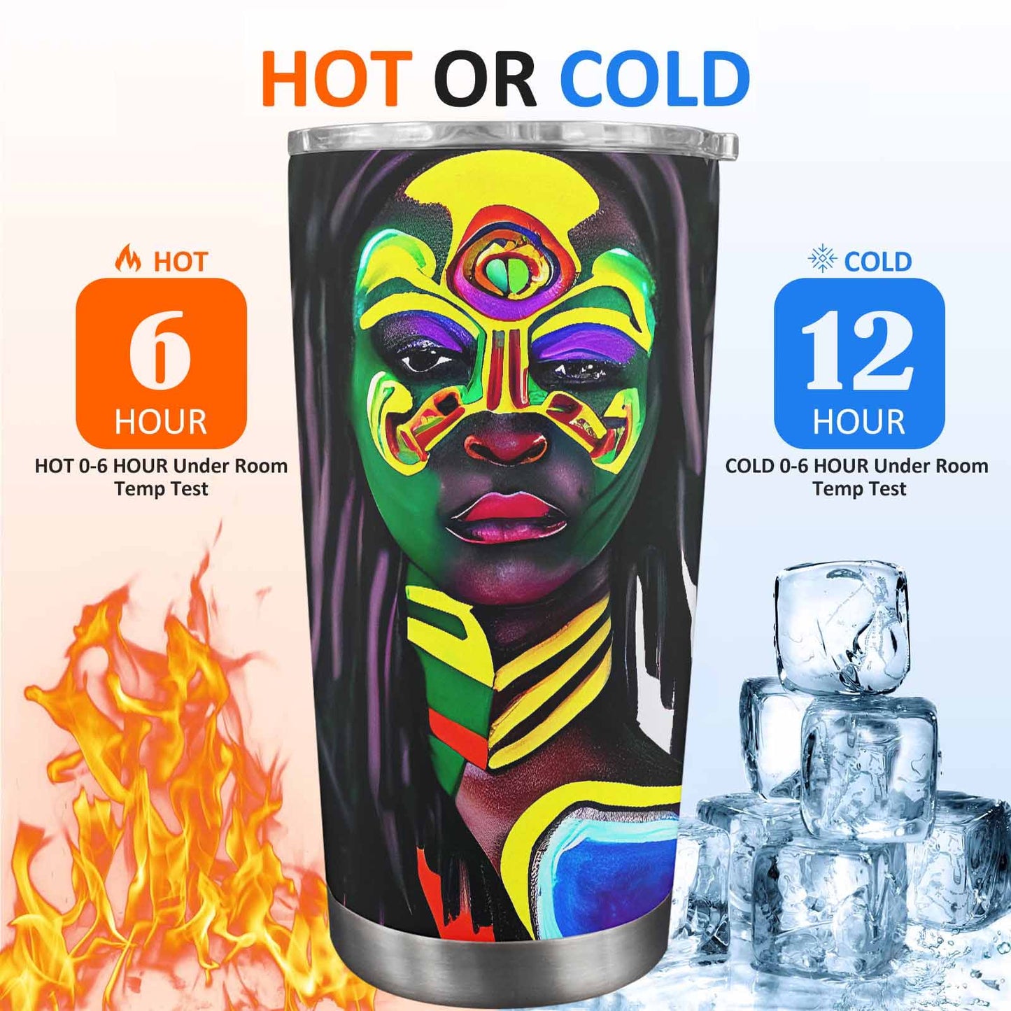 Dreads & Braids, Transparent Tumbler, mug, african tribal, outline MCL, Fulangiara 15