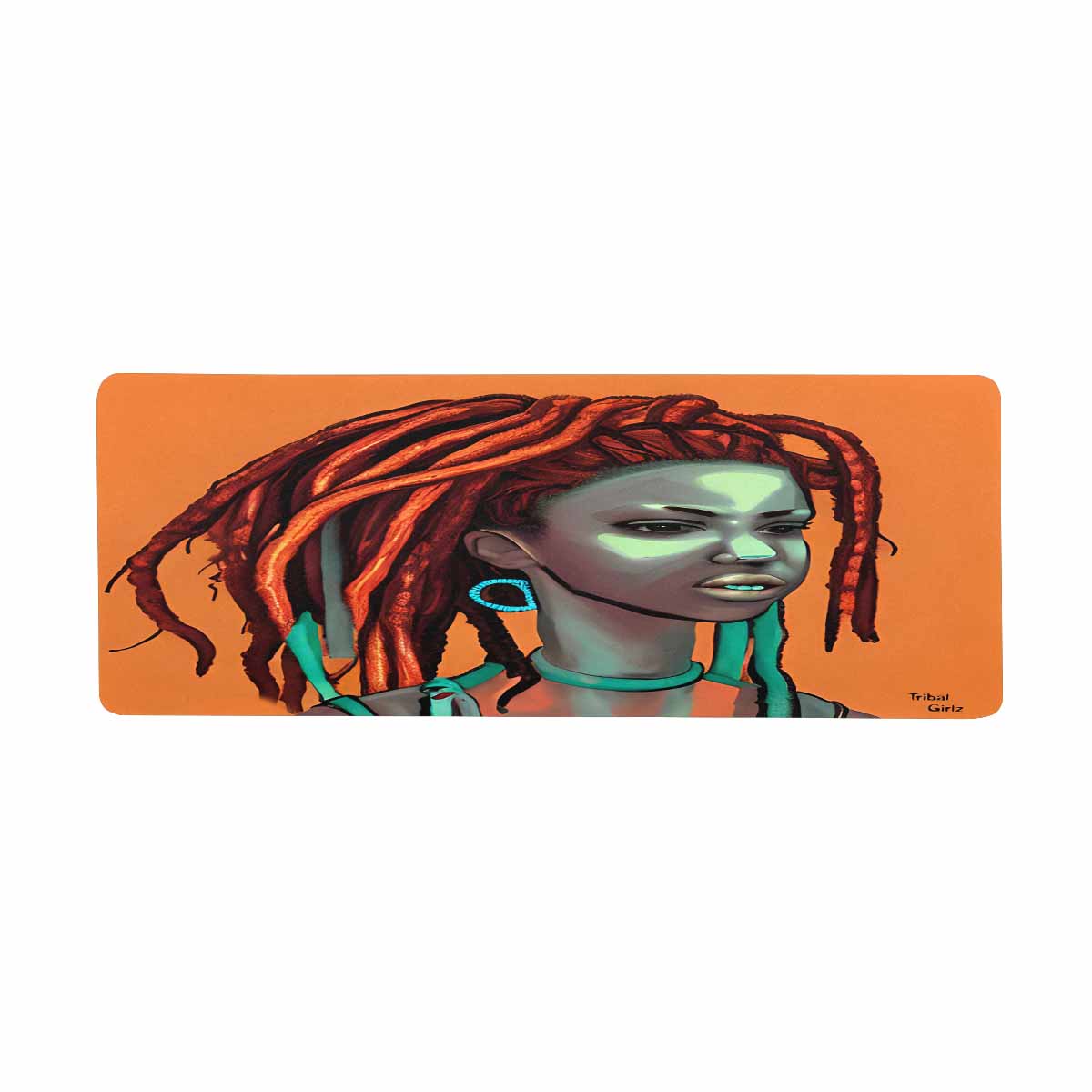 Dreads & Braids, 31 x 12 in large mouse pad, Fulangiara 38