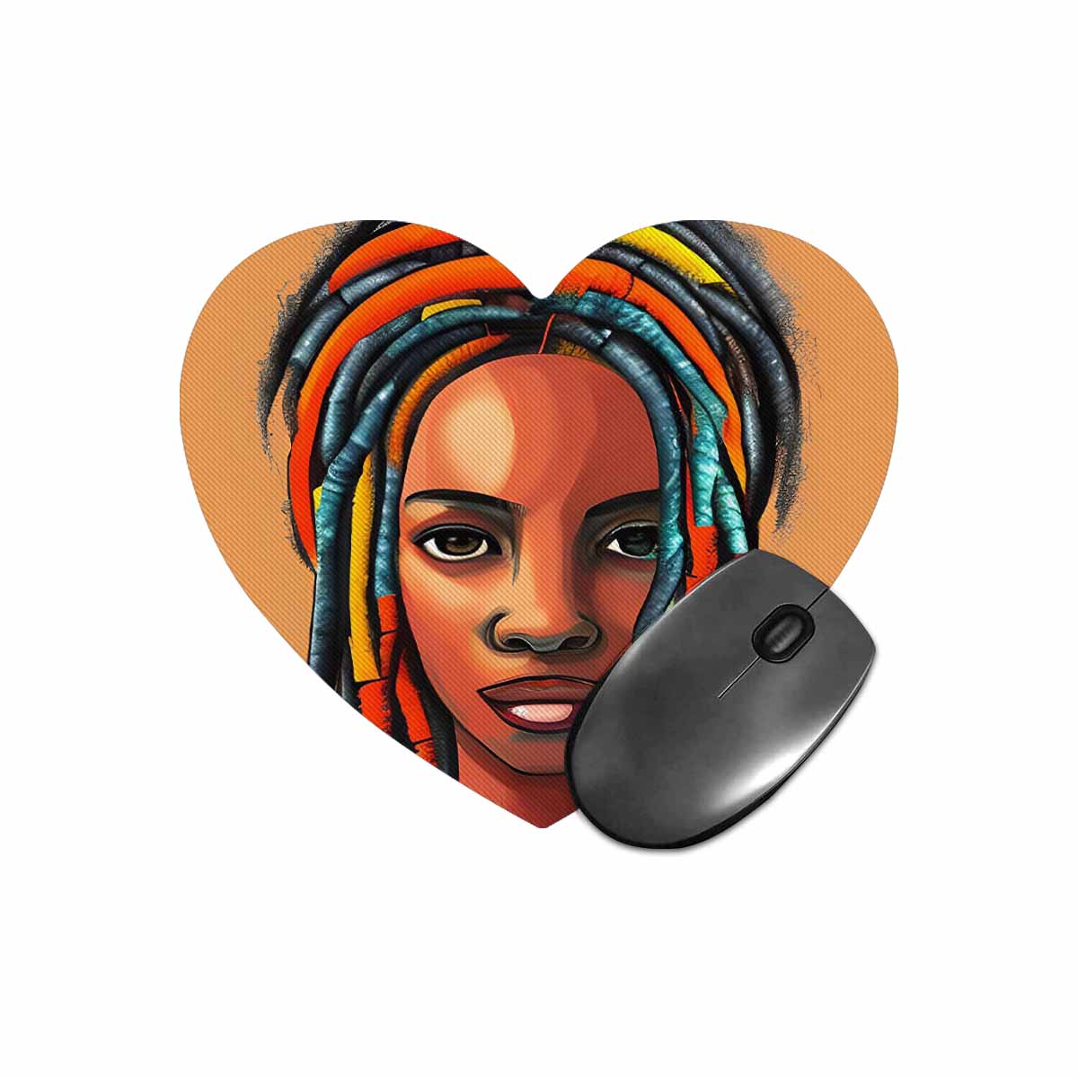 Dreads & Braids, heart shape mouse pad, Fulangiara 8