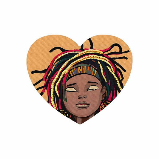 Dreads & Braids, heart shape mouse pad, Fulangiara 20