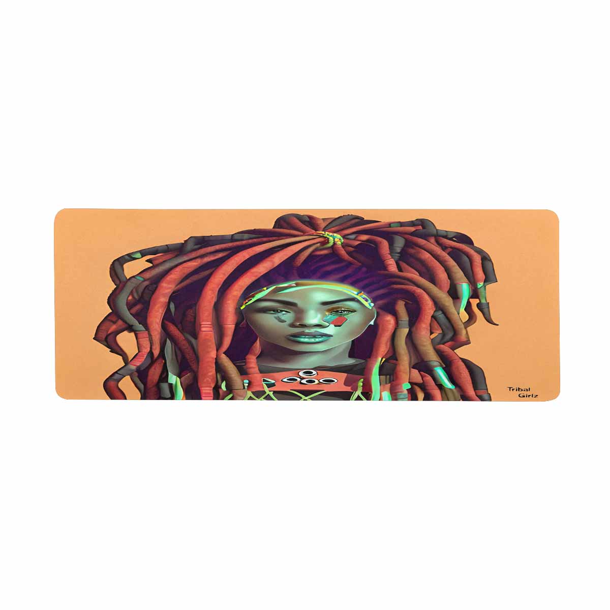 Dreads & Braids, 31 x 12 in large mouse pad, Fulangiara 34