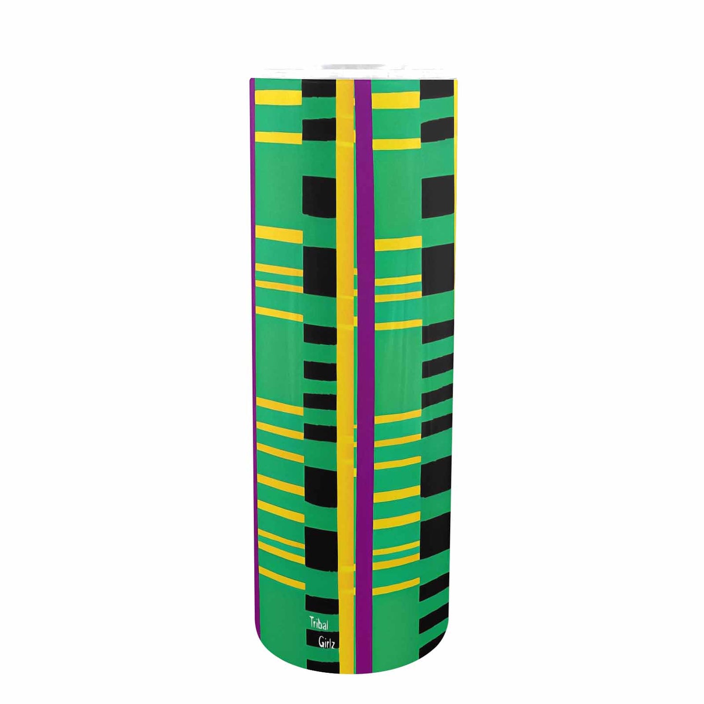 African Art, tall stainless steel insulated tumbler, travel mug, design 49