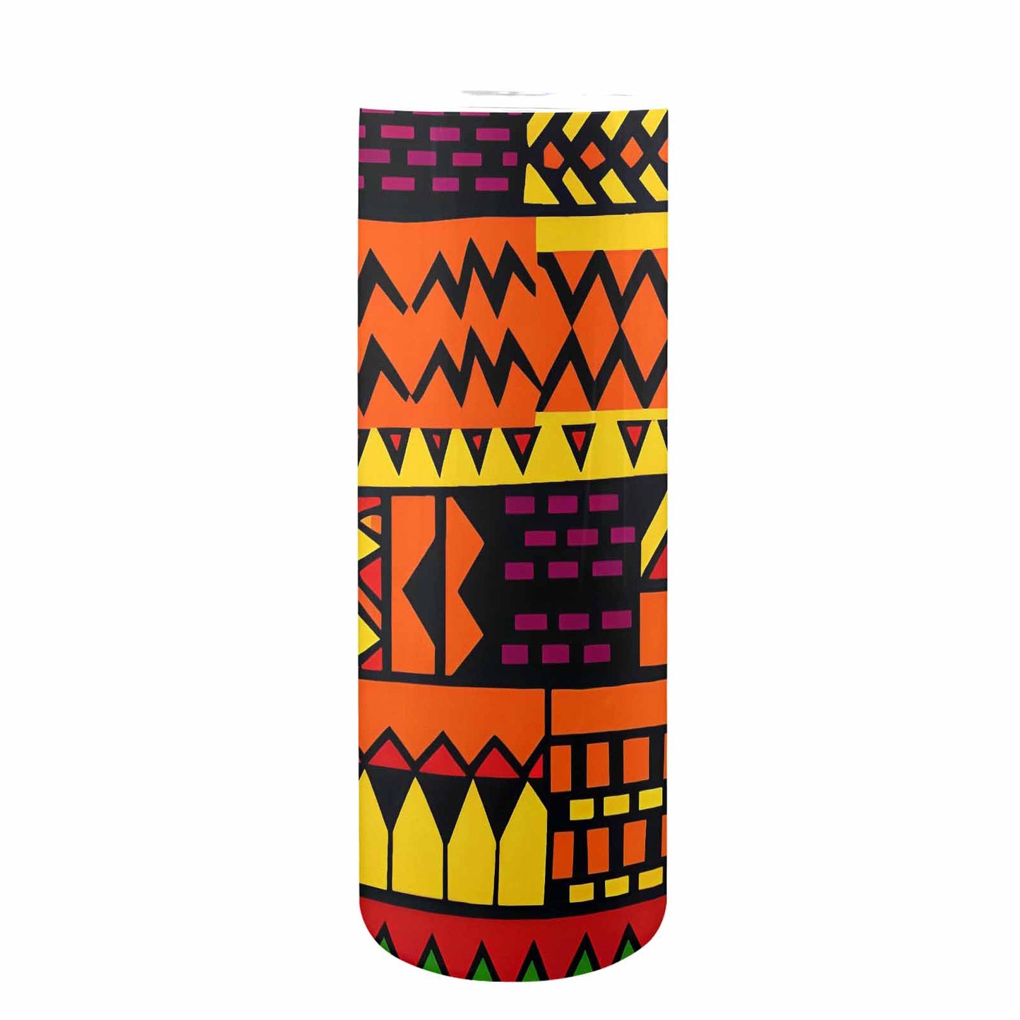 African Art, tall stainless steel insulated tumbler, travel mug, design 38