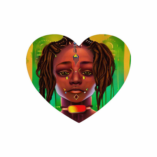 Dreads & Braids, heart shape mouse pad, Fulangiara 45