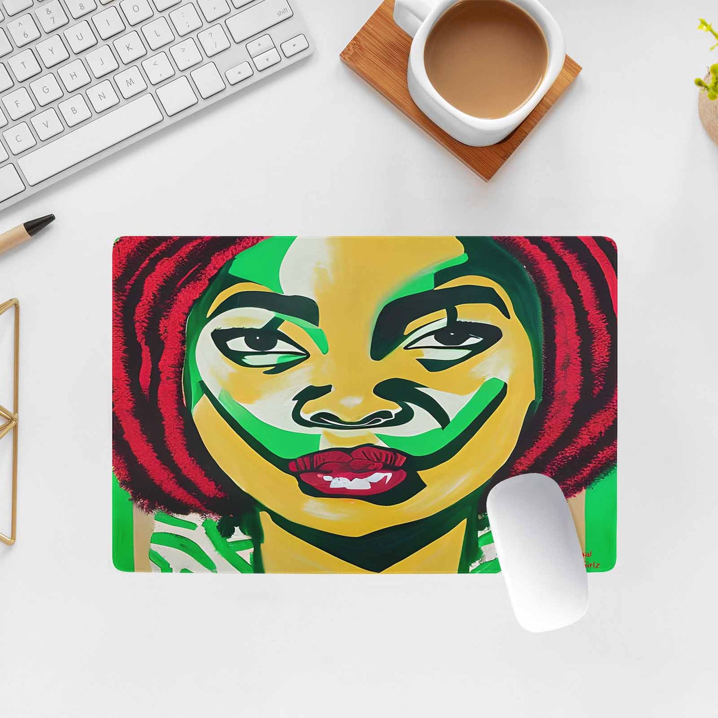 Dreads & Braids, 23 x 16 in amazing design mouse pad, Fulangiara 50