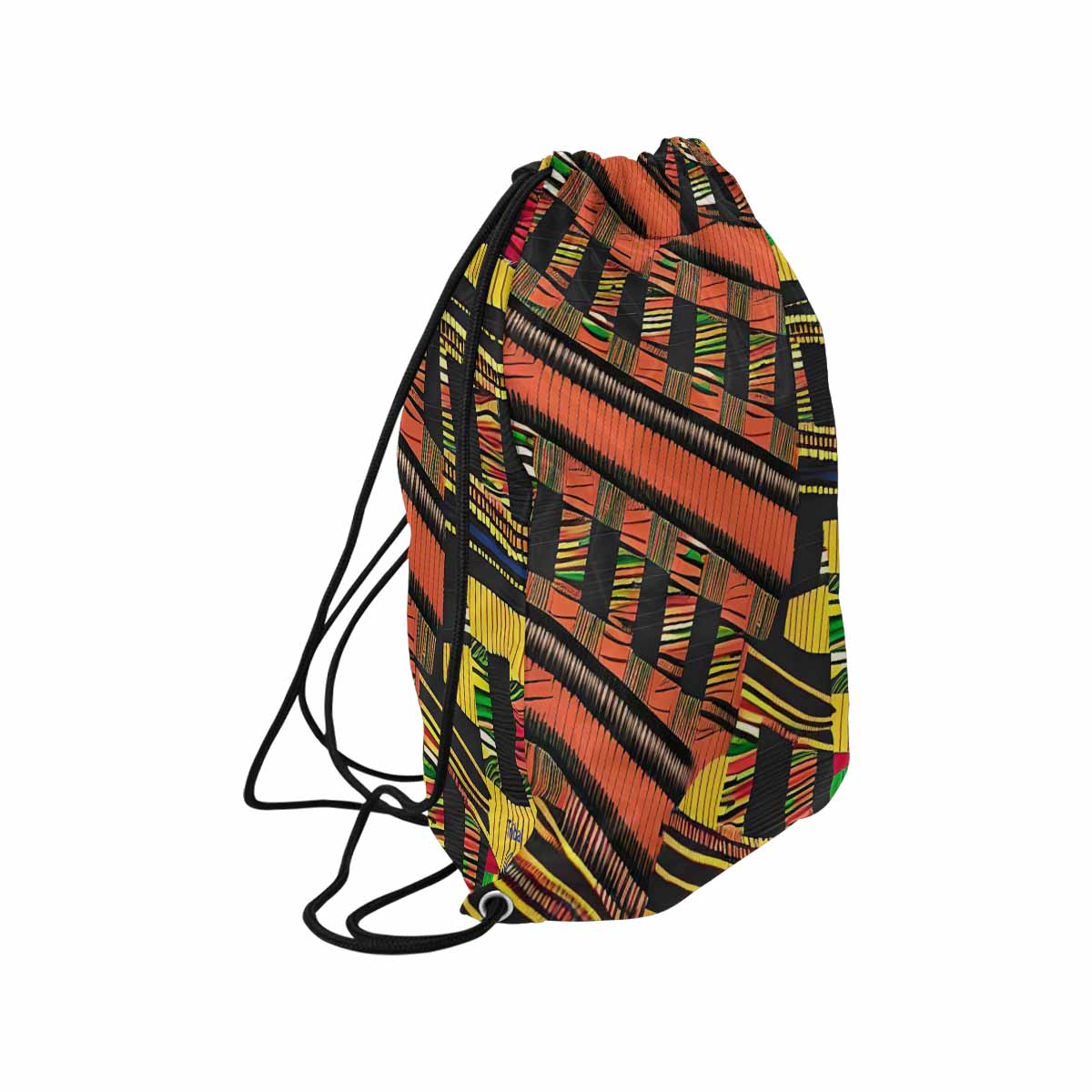 African artsy drawstring sling bag, design 46