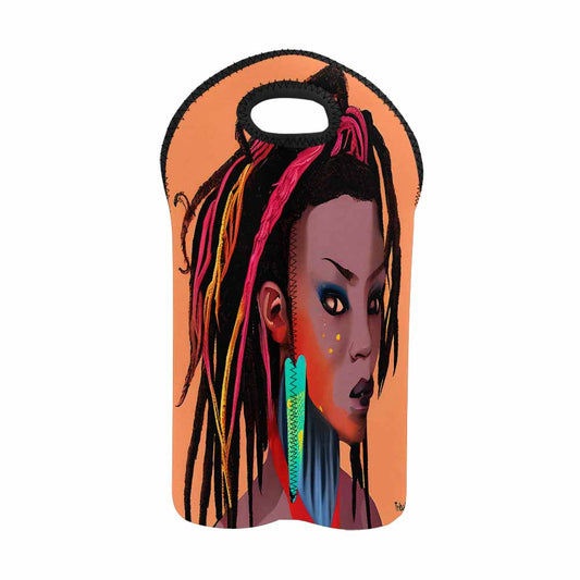 Dreads & Braids, 2 bottle wine bag, picnic or gift, african tribalgirlz Fulangiara 27