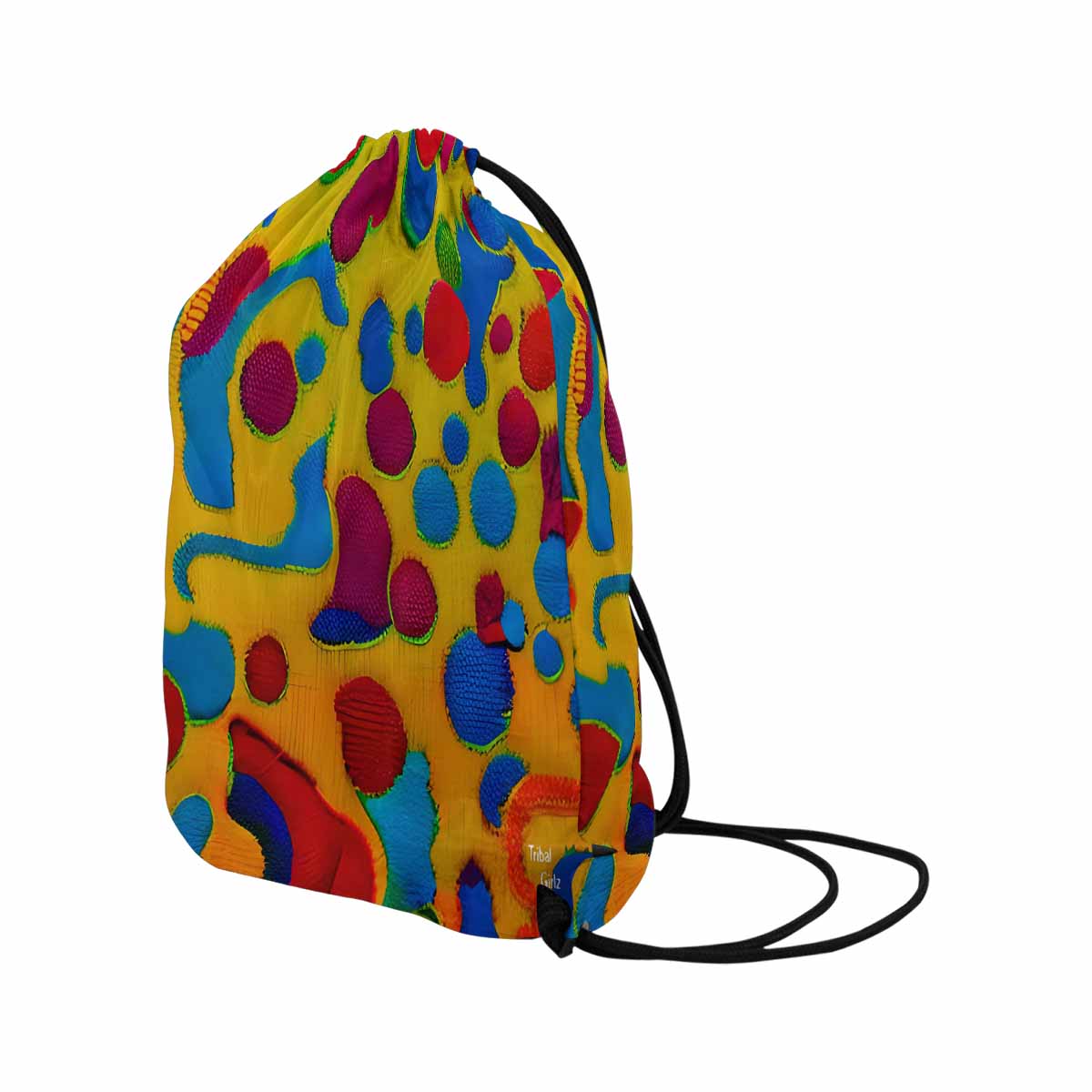 African artsy drawstring sling bag, design 06