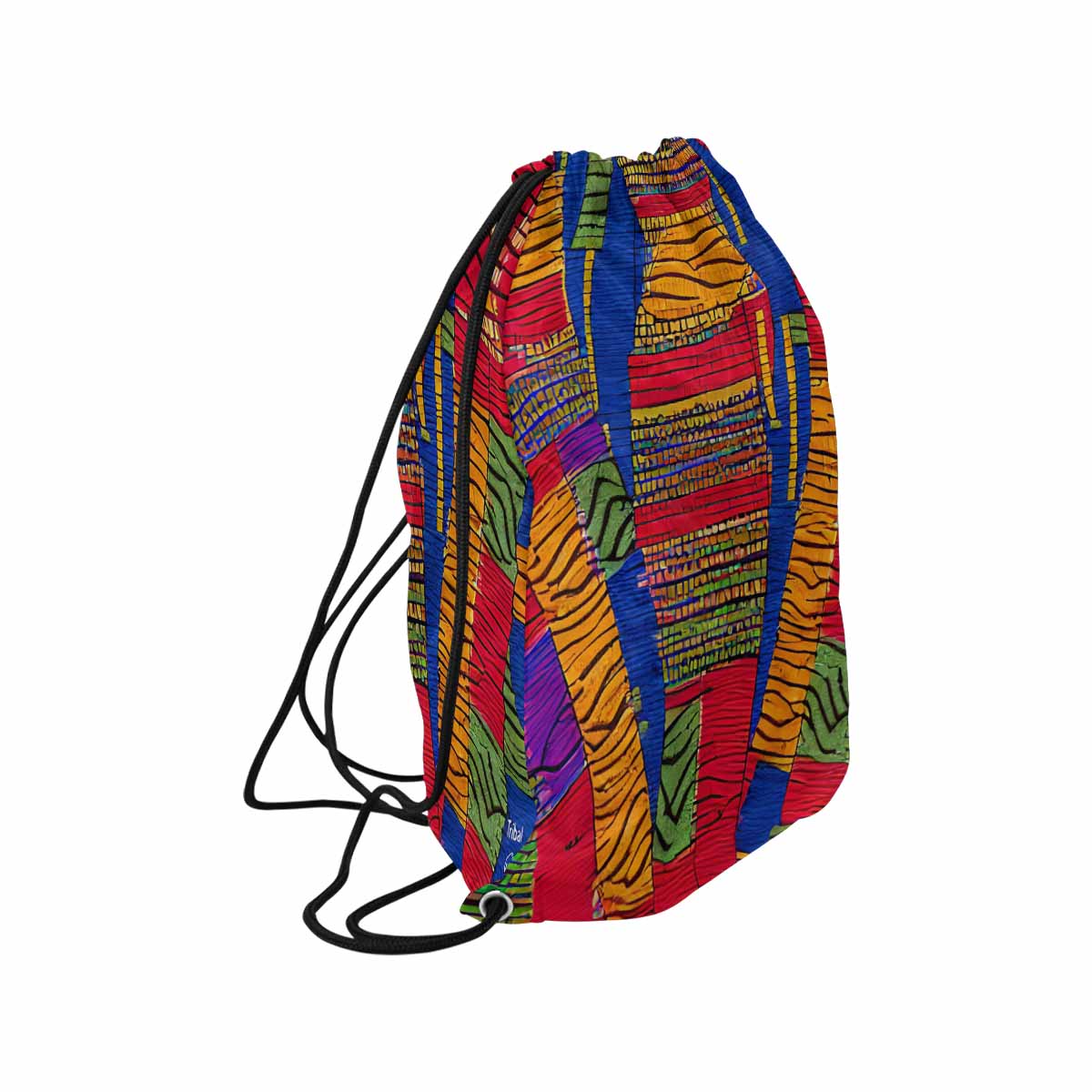 African artsy drawstring sling bag, design 25