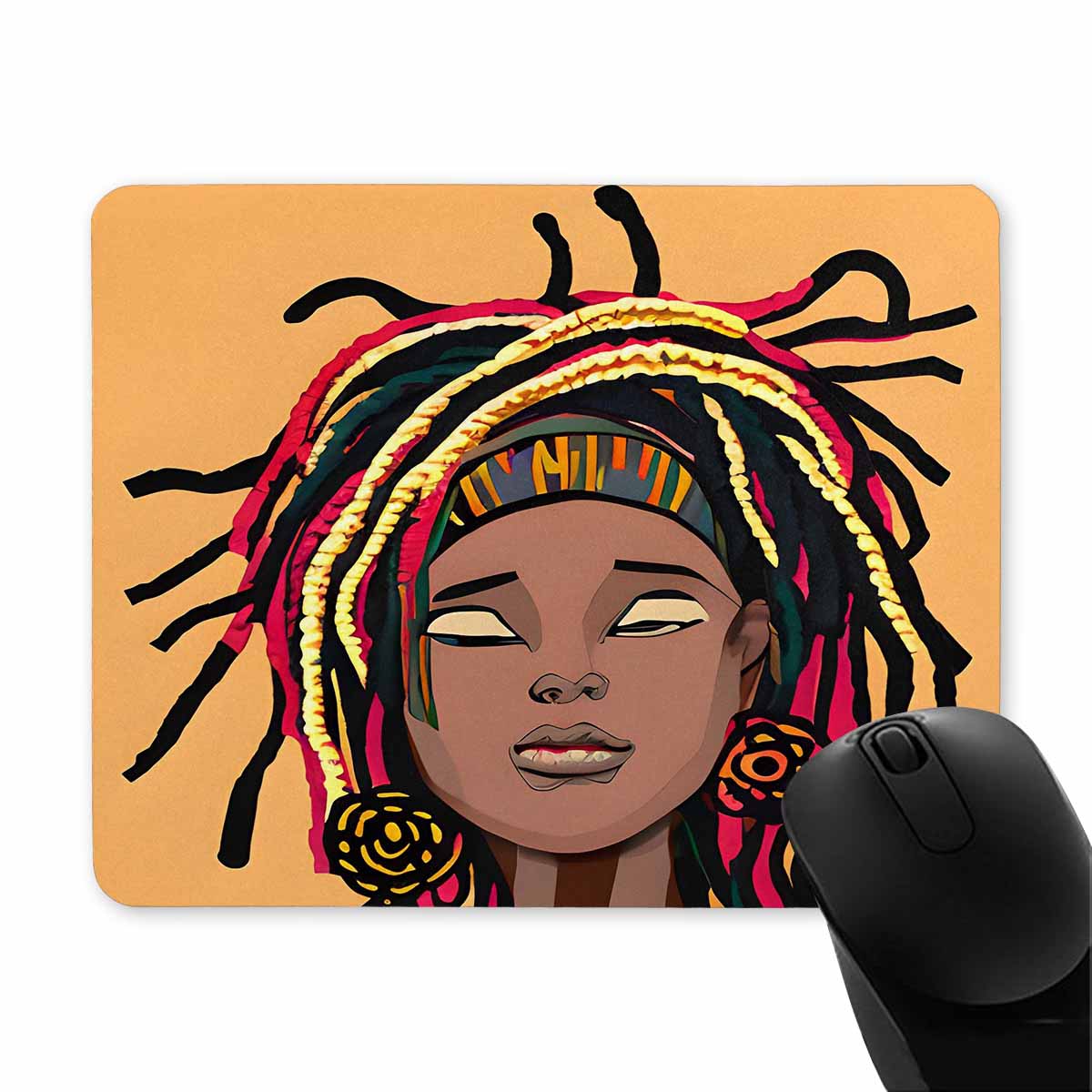 Dreads & Braids, 9 x 7 in amazing design mouse pad, Fulangiara 20