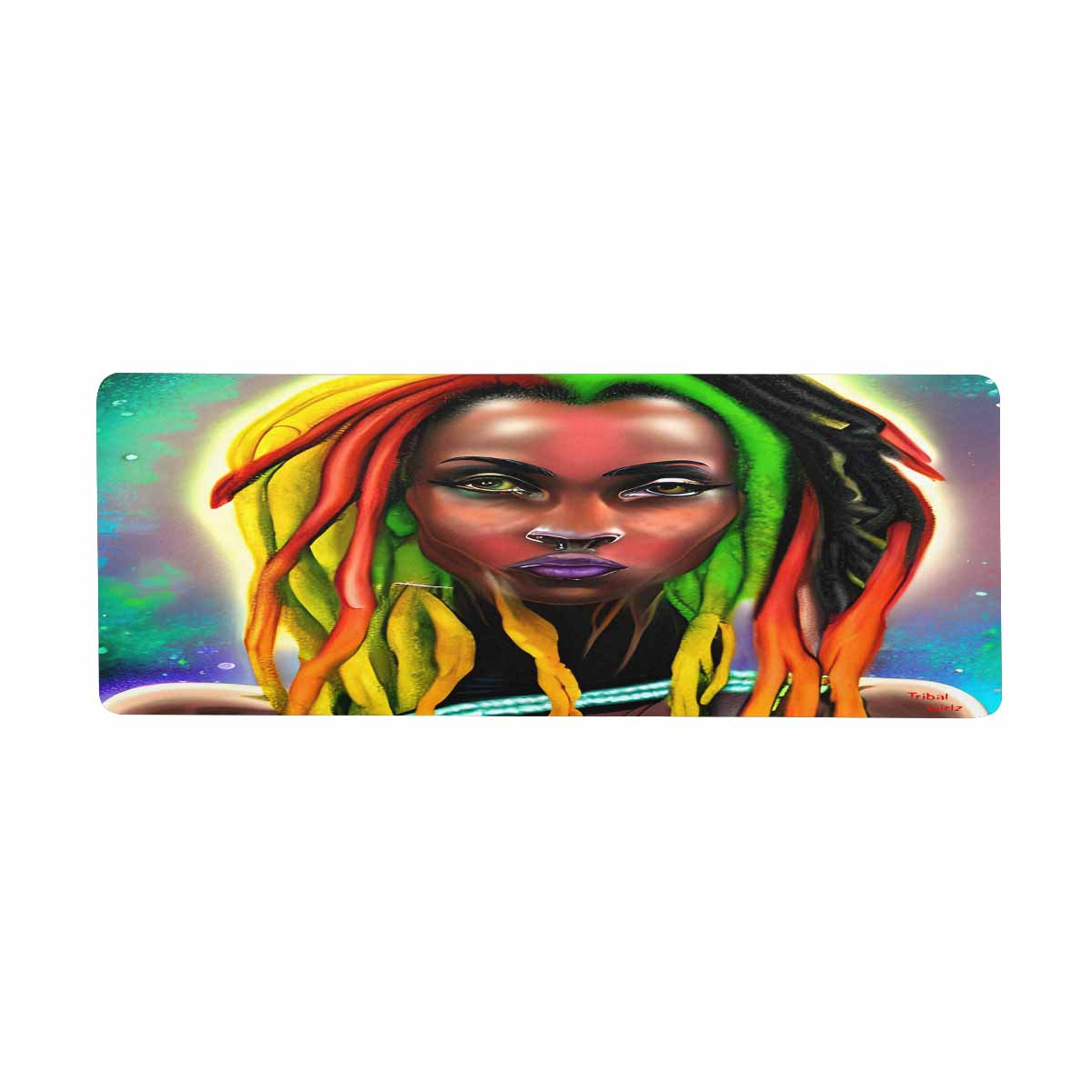 Dreads & Braids, 31 x 12 in large mouse pad, Fulangiara 25