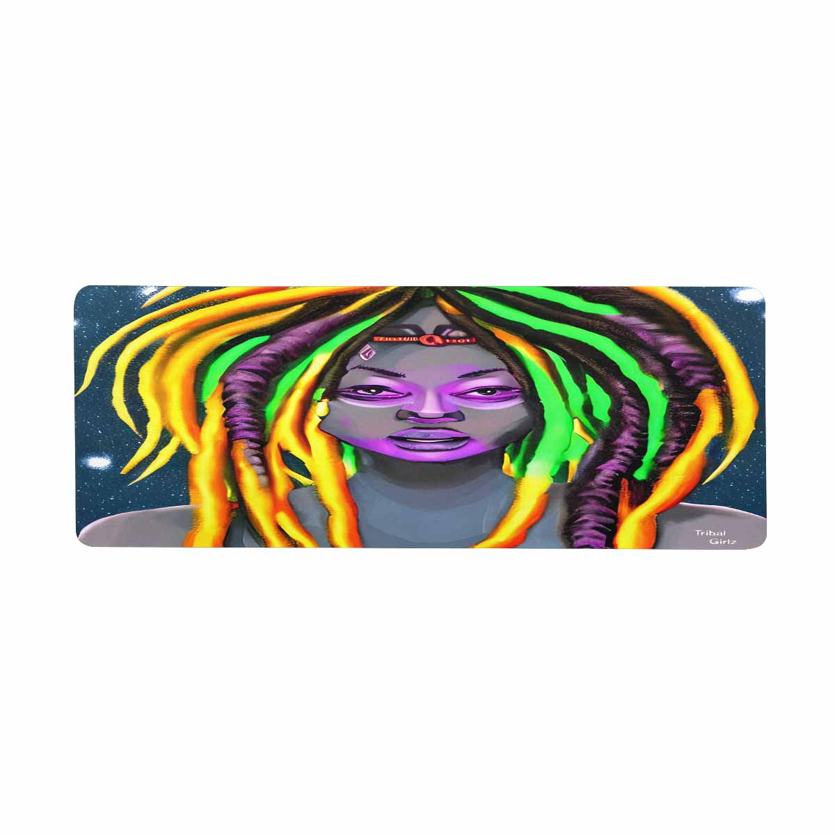 Dreads & Braids, 31 x 12 in large mouse pad, Fulangiara 28