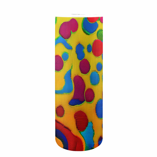 African Art, tall stainless steel insulated tumbler, travel mug, design 06