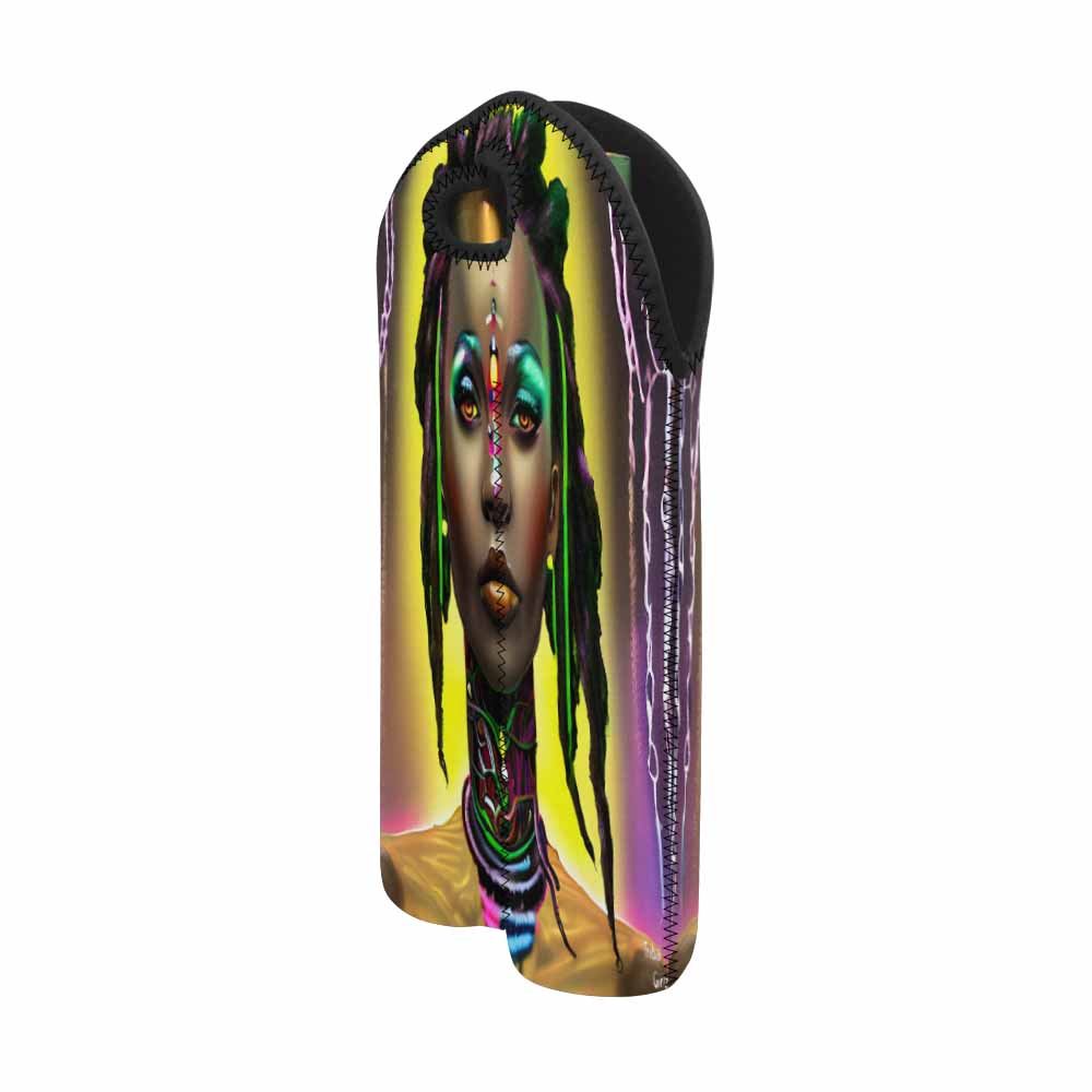 Dreads & Braids, 2 bottle wine bag, picnic or gift, african tribalgirlz Fulangiara 29