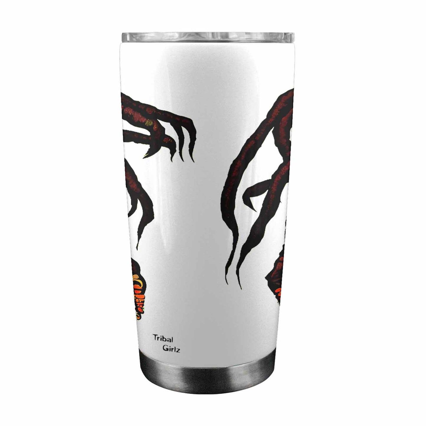 Dreads & Braids, Transparent Tumbler, mug, african tribal, outline BL, Fulangiara 49