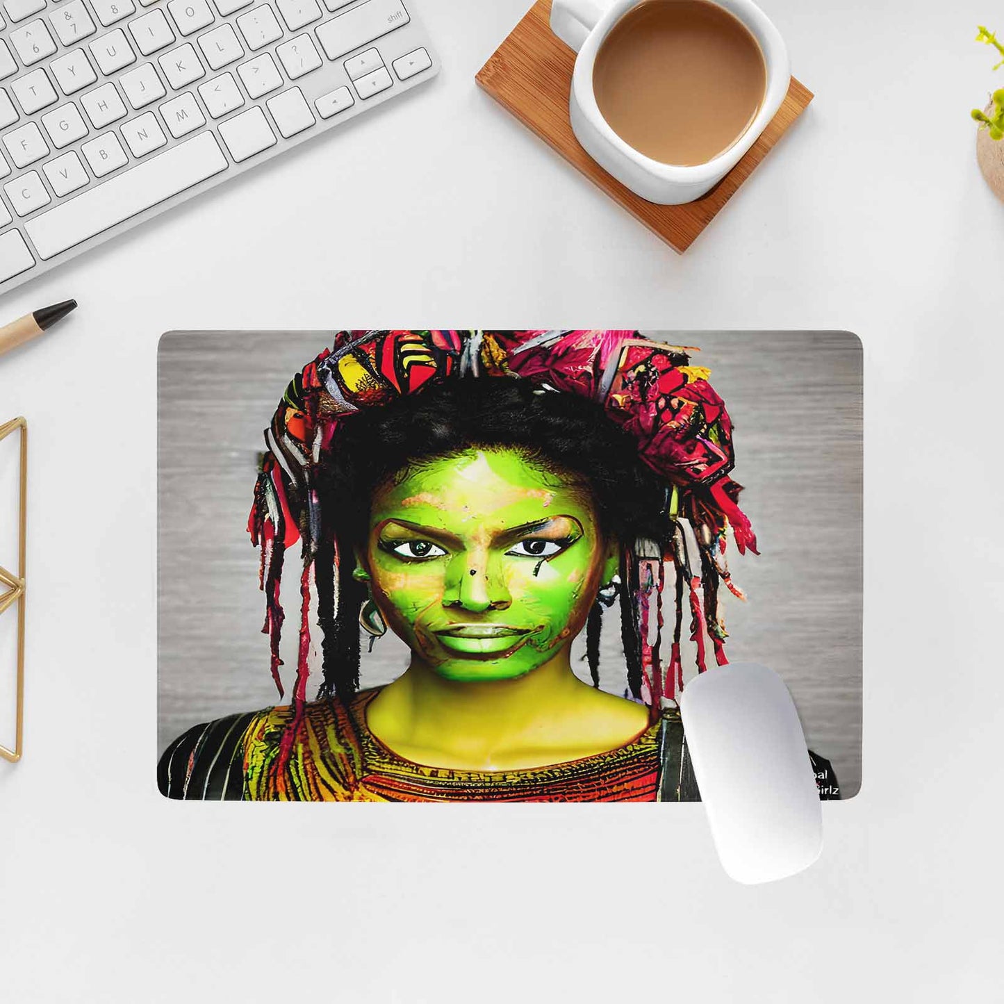 Dreads & Braids, 23 x 16 in amazing design mouse pad, Fulangiara 2