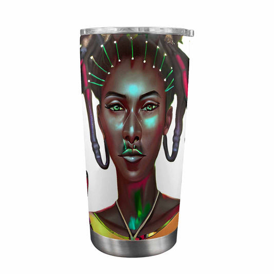 Dreads & Braids, Transparent Tumbler, mug, african tribal, outline MCL, Fulangiara 31