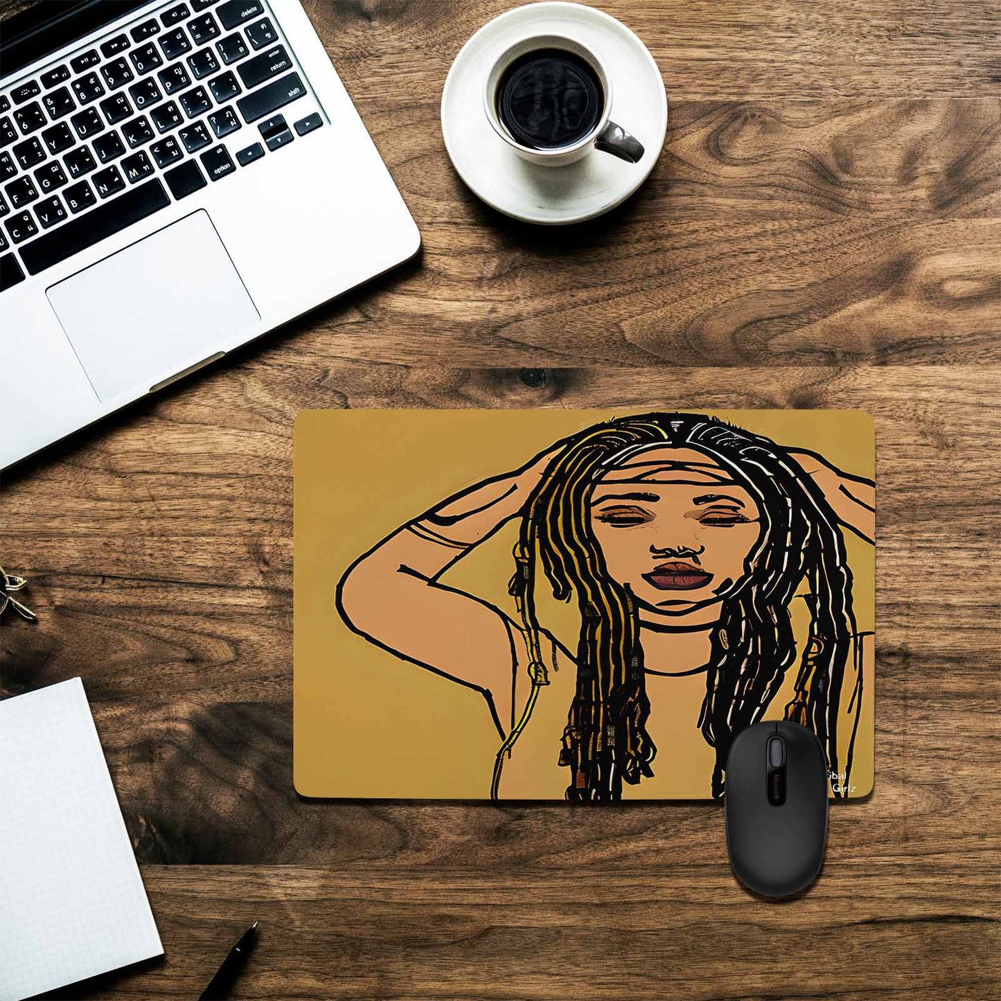 Dreads & Braids, 23 x 16 in amazing design mouse pad, Fulangiara 24