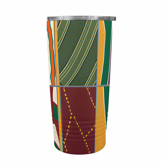 African Art, stainless steel insulated tumbler, travel mug, design 43