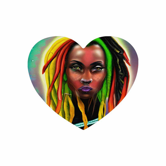 Dreads & Braids, heart shape mouse pad, Fulangiara 25