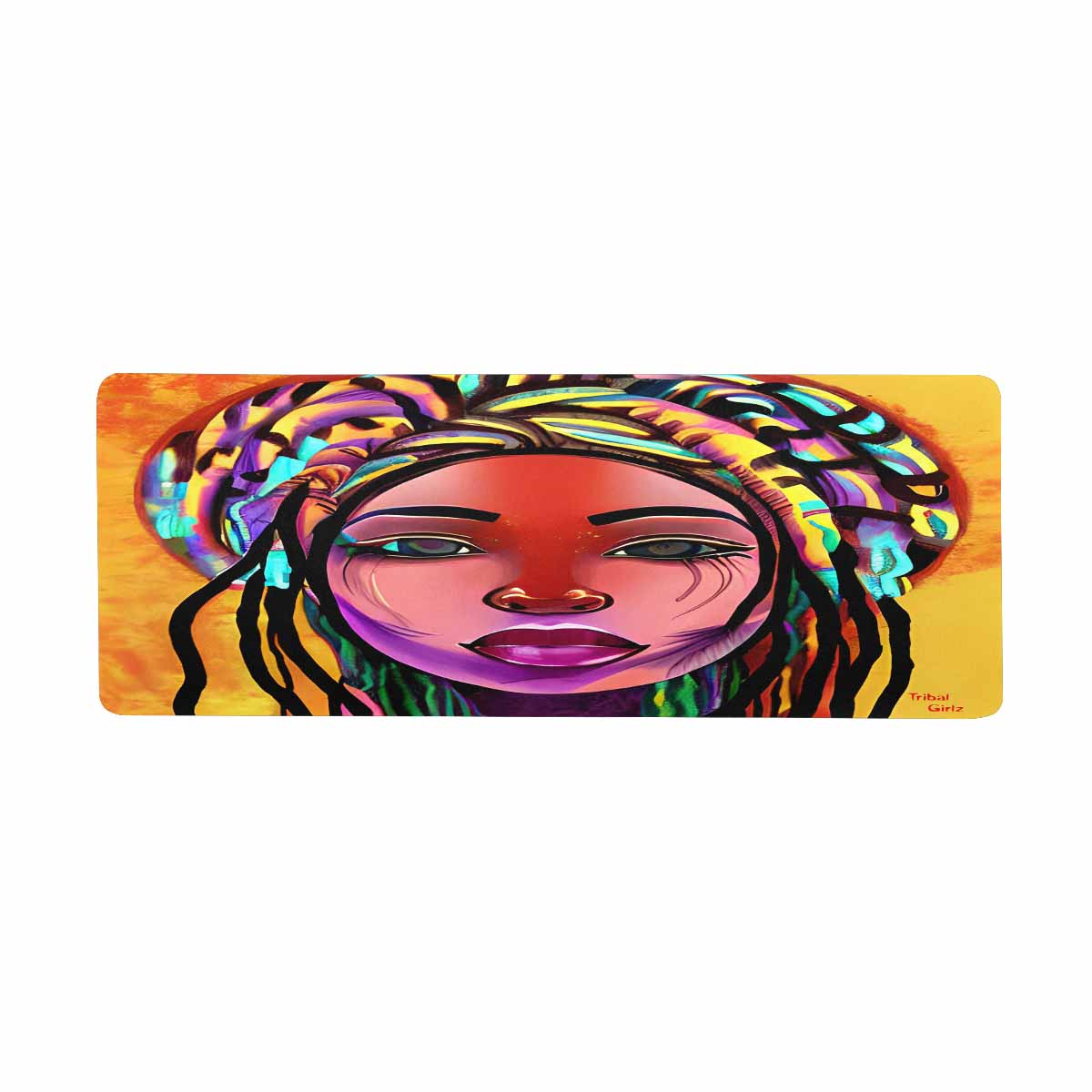 Dreads & Braids, 31 x 12 in large mouse pad, Fulangiara 22
